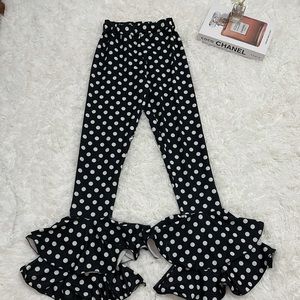 Poker dots flare pants